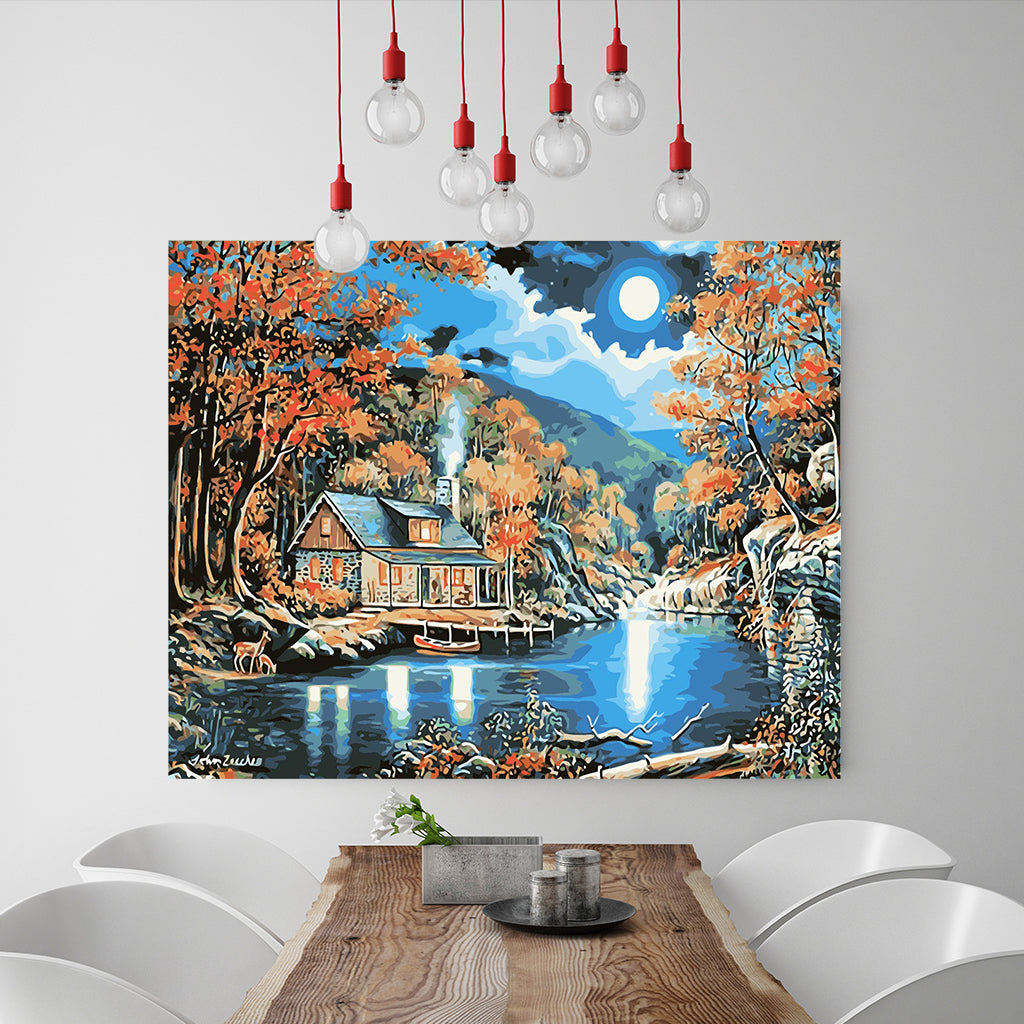 DIY Painting by number kit | The night in the field house