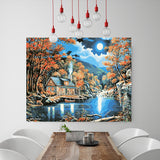DIY Painting by number kit | The night in the field house