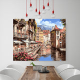 DIY Painting by number kit | Town by the river