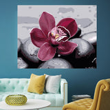 DIY Painting by number kit | Beautiful flower between the stones