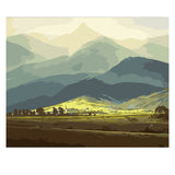 DIY Painting by number kit | Plain landscape