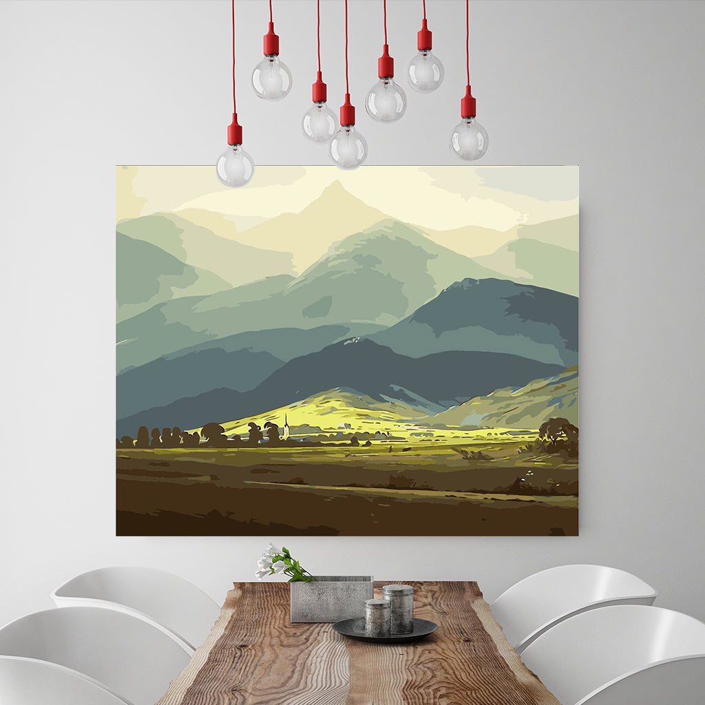 DIY Painting by number kit | Plain landscape