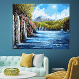 DIY Painting by number kit | Beautiful waterfall scenery