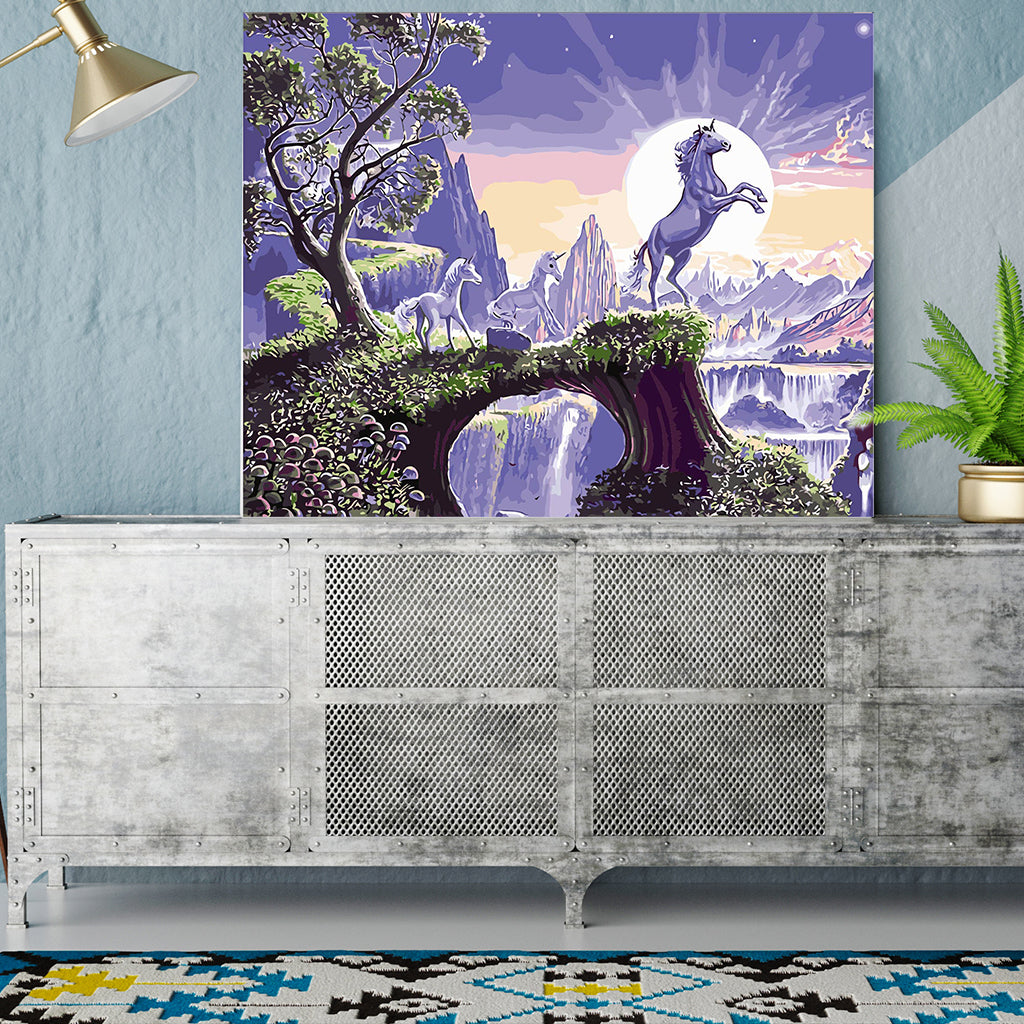 DIY Painting by number kit | Horse jumping