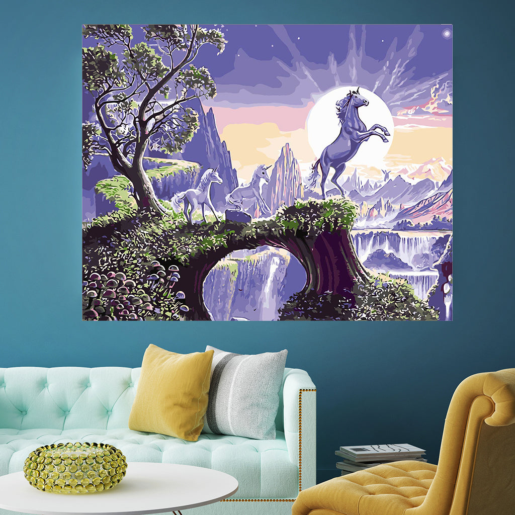 DIY Painting by number kit | Horse jumping