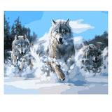 DIY Painting by number kit | Wolves