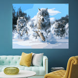 DIY Painting by number kit | Wolves