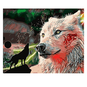 DIY Painting by number kit | Wolves
