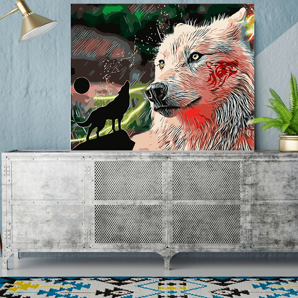 DIY Painting by number kit | Wolves