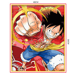 DIY Painting by number kit | Monkey·D·Luffy