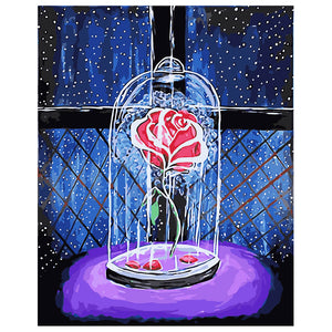 DIY Painting by number kit | Preserved flowers in glass