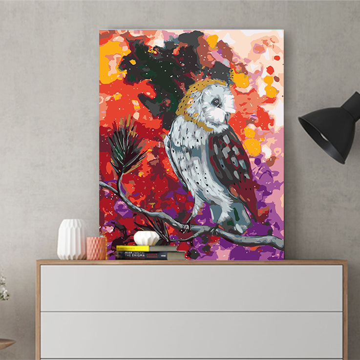 DIY Painting by number kit | Animal owl