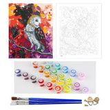 DIY Painting by number kit | Animal owl