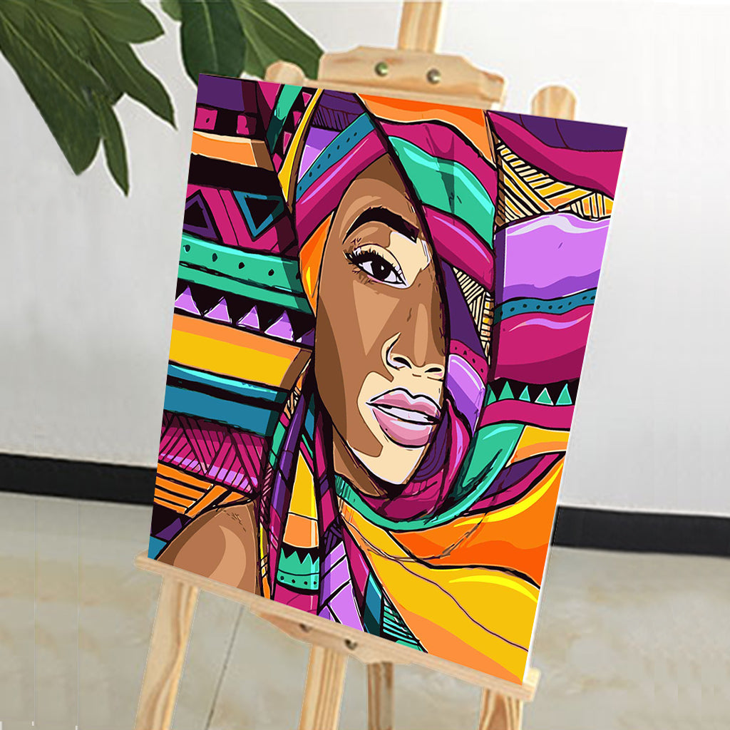 DIY Painting by number kit | African woman