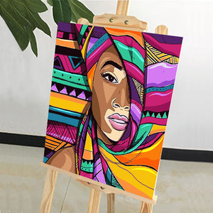 DIY Painting by number kit | African woman