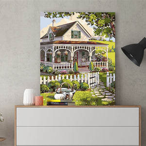 DIY Painting by number kit | Mountain villa