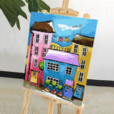 DIY Painting by number kit | Cartoon house