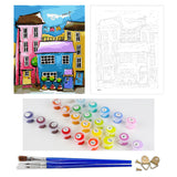 DIY Painting by number kit | Cartoon house