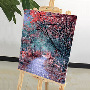 DIY Painting by number kit | Deep mountain road