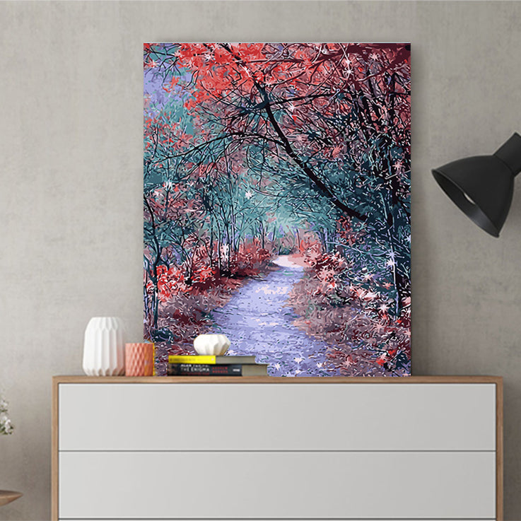 DIY Painting by number kit | Deep mountain road