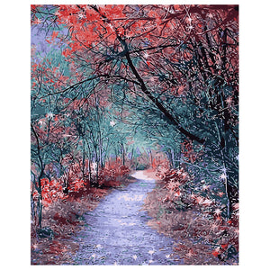 DIY Painting by number kit | Deep mountain road