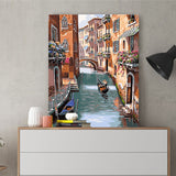 DIY Painting by number kit | Beautiful view of the river in Venice
