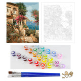 DIY Painting by number kit | Beautiful house by the sea