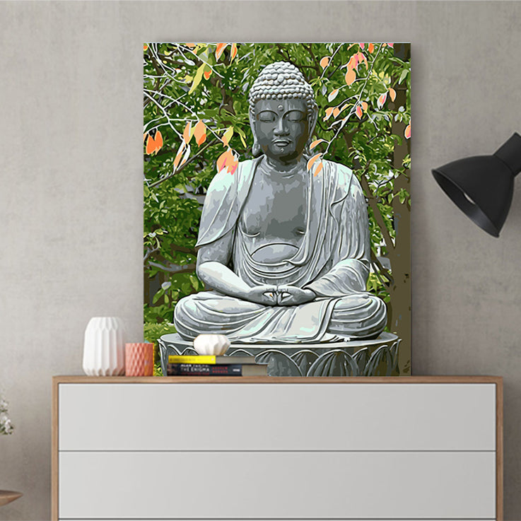 DIY Painting by number kit | Statue buddha