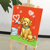 DIY Painting by number kit | Dog painting