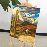 DIY Painting by number kit | Horse riding in the desert