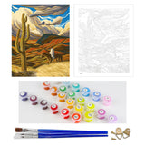 DIY Painting by number kit | Horse riding in the desert