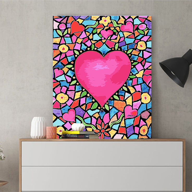 DIY Painting by number kit | Big heart