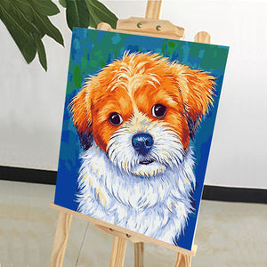 DIY Painting by number kit | Cute Terrier