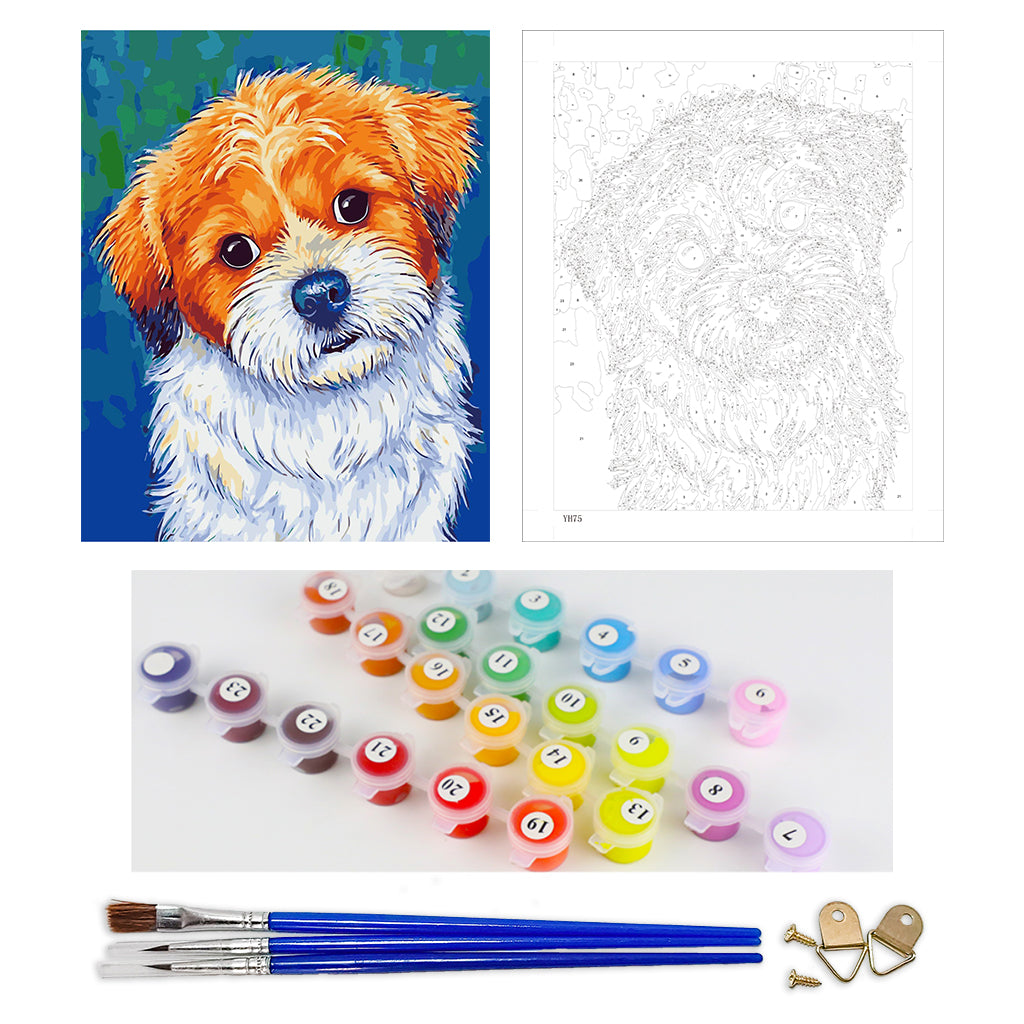 DIY Painting by number kit | Cute Terrier