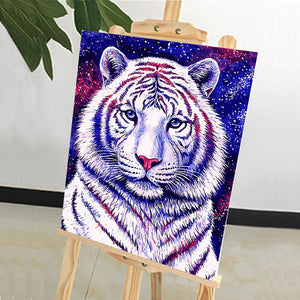 DIY Painting by number kit | White tiger