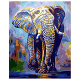 DIY Painting by number kit | Wild elephant