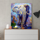 DIY Painting by number kit | Wild elephant