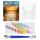 DIY Painting by number kit | Beach under sunset