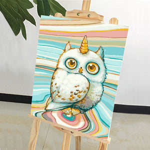 DIY Painting by number kit | Cute owl