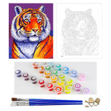 DIY Painting by number kit | African Tiger