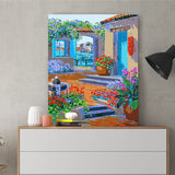 DIY Painting by number kit | Beautiful view of the Aegean Sea