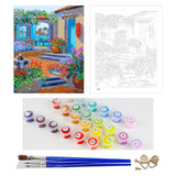 DIY Painting by number kit | Beautiful view of the Aegean Sea