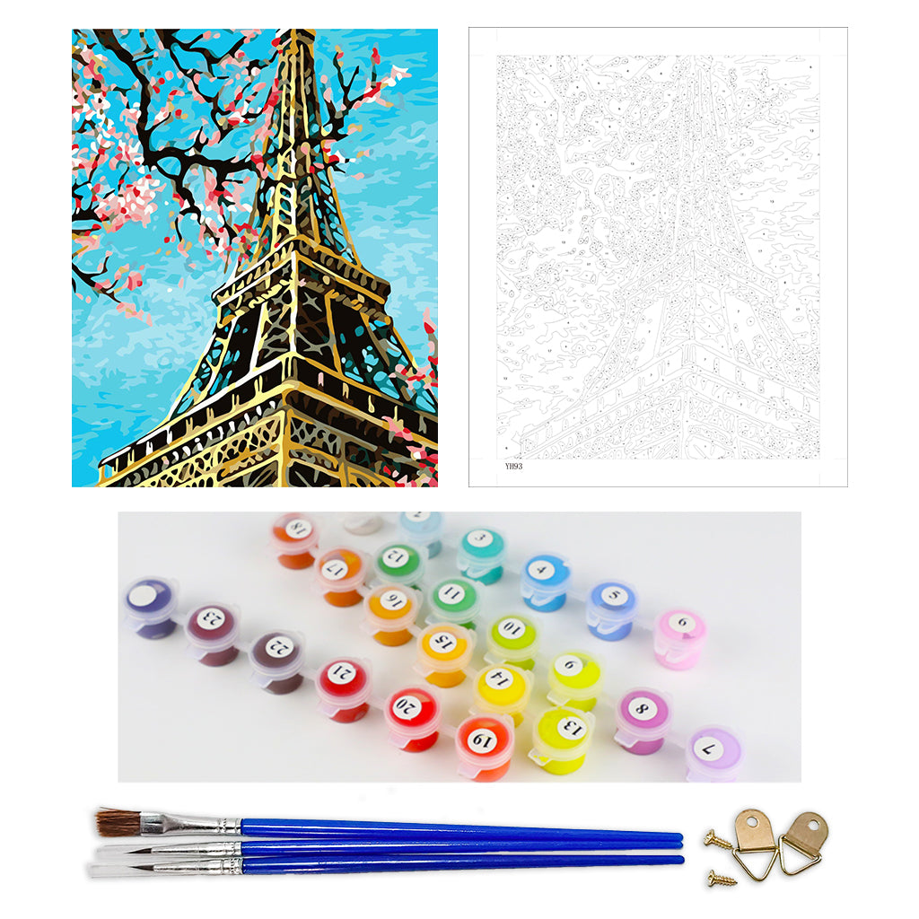 DIY Painting by number kit | Eiffel tower