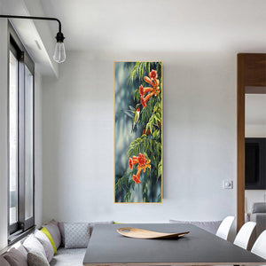 Full Large Diamond Painting kit - Hummingbird picking nectar