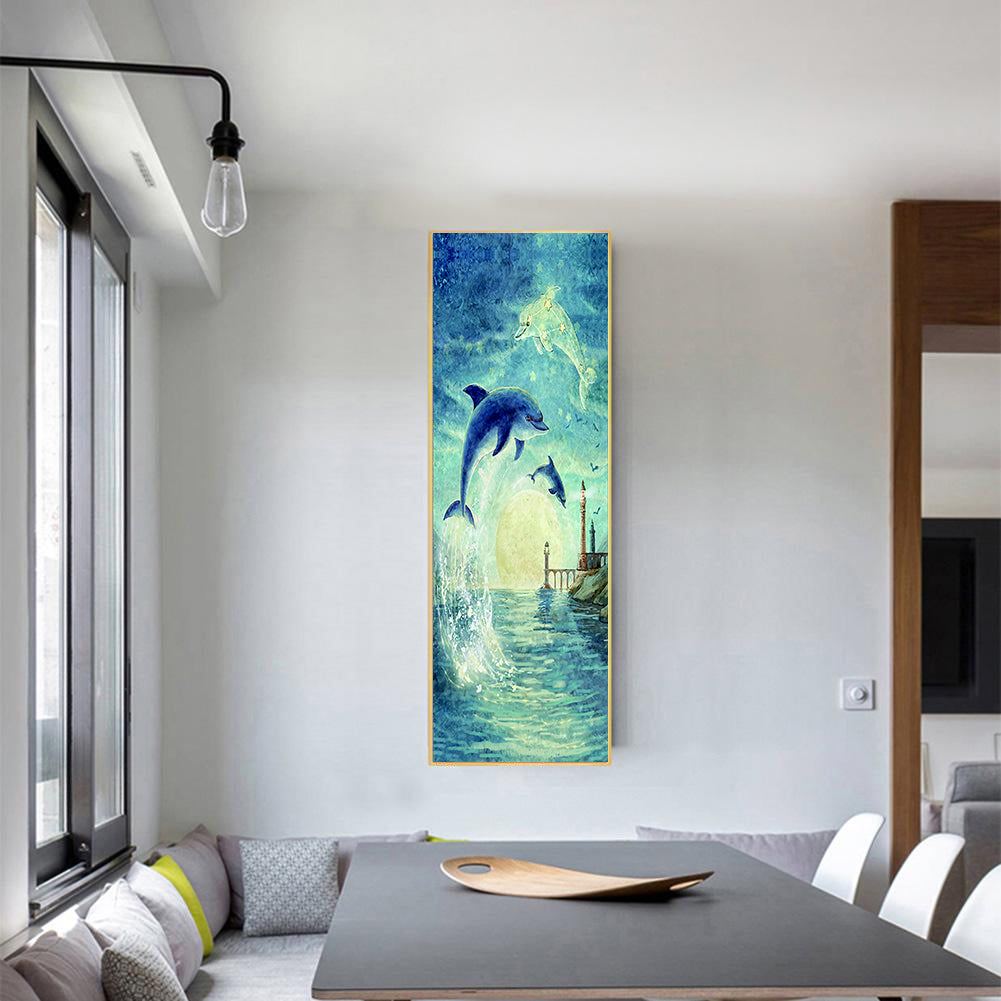 Full Large Diamond Painting kit - Dolphin jumping