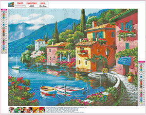 Full Diamond Painting kit - Houses by the sea