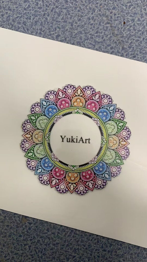 YukiArt Diamond Painting Mirror Kits, Diamond Art Makeup Mirror for Women and Kids