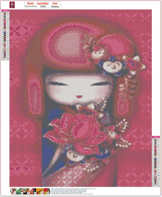 Full Diamond Painting kit - Japanese Muppet Girl