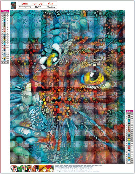 Full Diamond Painting kit - Cat