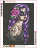 Full Diamond Painting kit - Beautiful skull girl